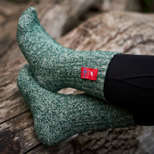 Load image into Gallery viewer, Norwegian Fjord Socks - Pine Green